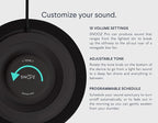 SNOOZ Pro - Smart White Noise Machine & Travel Case - Real Fan Inside, Non-Looping White Noise, Adjustable Tone & Volume - App-Based Remote Control & Sleep Timer - Midnight