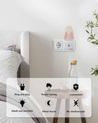 Night Light Plug into Wall, Winter Merry Xmas Santa Trees Snowflakes Buffalo Gingham Retro Peach Beige Popsicle Shape Night Light LED Nightlight with Light Sensors for Kids Bedroom Hallway