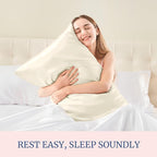 BEDELITE Satin Pillowcase for Hair and Skin, Super Soft Similar to Silk Pillow Cases 4 Pack with Envelope Closure, Cooling Pillowcases for Women Men (20"x36" King Size, Beige)