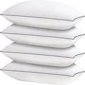HIMOON Bed Pillows for Sleeping 4 Pack,Standard Size Cooling Pillows Set of 4,Top-end Microfiber Cover for Side Stomach Back Sleepers