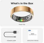 BENIO Gen 2 Smart Ring for Women & Men, Heart Rate,Fitness Tracker with Sleep，Step/Sleep/Blood Oxygen/Heart Rate Tracker, 5ATM Waterproof for iOS and Android,No Subscription, Xmas Gifts,Rose Gold 6