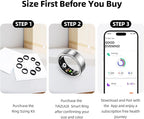 Smart Ring for Women&Men-Activity/Sleep/Heart Rate/HRV/Stress/Women's Health Tracker-IP68 Waterproof/Wearable-No Subscription Fee Required-Compatible with iPhone &Android