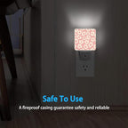 Night Lights Plug into Wall Vintage Groovy Flowers Night Lights Dusk to Dawn Sensor Led Lamp for Women Men,Led Lights for Stairway/Hallway/Bedroom,0.5W