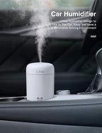 LtYioe Colorful Cool Mini Humidifier, USB Personal Desktop Humidifier for Car, Office Room, Bedroom,etc. Auto Shut-Off, 2 Mist Modes, Super Quiet. (White)