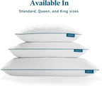 LUCID Premium Shredded Memory Foam Pillow, King Size, 2 Pack – Moldable Loft, Rayon from Bamboo Cover – Down Alternative – CertiPUR Certified
