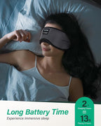 LC-dolida Sleep Headphones, White Noise Bluetooth Sleep Mask 3D Breathable Wireless Eye Mask for Timing, Sleep Mask with Bluetooth Headphones for Side Sleepers Travel,Cool Gadgets for Women Men(Grey)