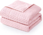 Wemore Minky Dot Weighted Blanket for Adults Queen Size 20 lbs, Soft Cozy Heavy Blanket for Stress Relief and Sleep Promotion, Breathable Blanket for All-Season with Glass Beads, Pink 60 x 80 inches