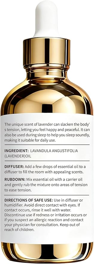 100% Pure Lavender Essential Oil 4 fl oz - Essential Oils for Skin & Diffusers & Home Care, Candle Making, Gifts for Women - Lavender Essential Oil for Diffuser Helps Me Relax/Calming