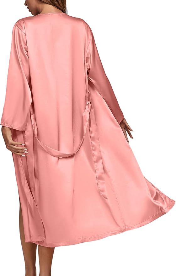 OPOIPIN Women's 3 Piece Pajama Set Sexy Cami Top and Shorts with Robe Sleepwear Loungewear Set