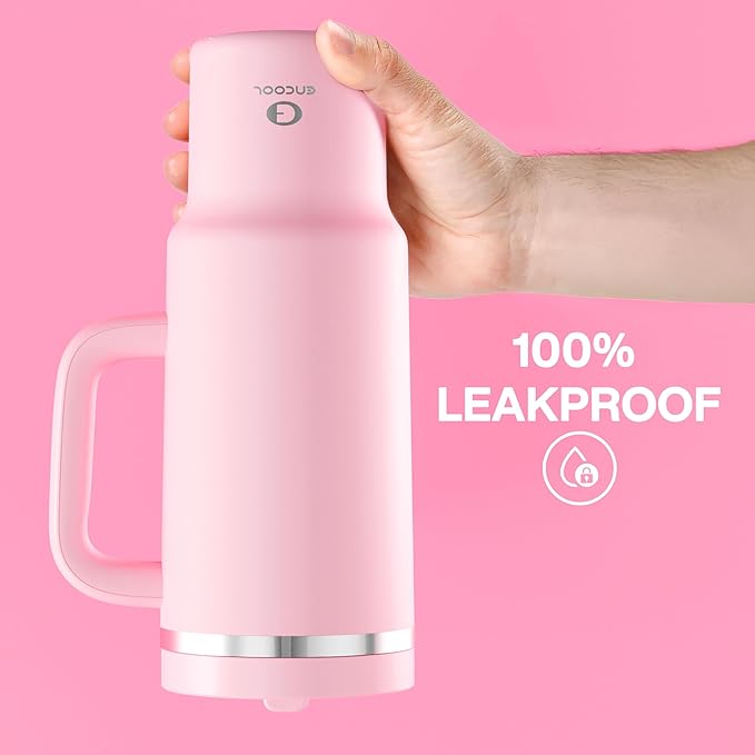 40 oz Tumbler with Handle and Straw: Stainless Steel Insulated Tumbler Keeps Cold for 24 Hours, Leakproof Travel Cup Fits in Cup Holder and BPA-Free, Cotton Candy