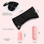 Sleep Mask & Earmuffs for Sleep - 2 in 1 Eye & Ear Mask, Comfortable & Soft for Side Sleepers (Black)