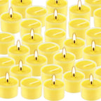 Fclayvts 8-Hour 50Pack Citronella Tealight Candles, Outdoor and Indoor Summer Scented Candle,Natural Soy Wax Candle for Home Patio Garden Yard Balcony,BBQ Birthday Emergency