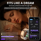COLMI R02 smart Ring, a smart Ring for Women and Men, with a Charging case, Supports Heart Rate, Blood Oxygen, Sleep Health Monitoring, and Sports Tracking Ring, No Subscription Fee. (Rose Gold, 9#)