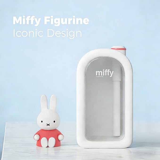 Mipow X Miffy Cool Mist Humidifier - Ultrasonic Quiet Humidifiers, Mini Cute Humidifier with Night Light, 380ml Humidifiers for Bedroom，App-Controlled RGB Light (2.0 Plus-Version) - Pink