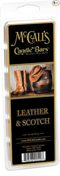 McCall’s Candles | Leather & Scotch | Scented Wax Melt | Leather & Scotch Fragrance | 6-Piece Break-Apart Bar | 12–24 Hours Per Wedge | Poured in The USA | 5.5 oz