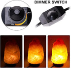 1 Pack Salt Lamp Cord Replacement with Dimmer Switch 5 feet Lamp Cord and 6-Pack Halogen Salt Lamp Bulbs(15 Watts)