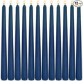 12-Pack Navy Blue Taper Candles, 10 Inch Unscented Dripless Candlesticks, Long-Lasting Burn Time of 7-8 Hours, Perfect for Home Décor Dinner Party Meditation