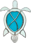 CHEZBABY Stained Glass Night Light Plug into Wall Accent Nightlight Lamp Decorative for Hallway Bedroom Kitchen Home Decor(Turtle)