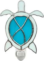 CHEZBABY Stained Glass Night Light Plug into Wall Accent Nightlight Lamp Decorative for Hallway Bedroom Kitchen Home Decor(Turtle)