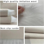 12 Inch White Square Faux Fur Rug, Small Product Photography Background, Perfect for Jewelry, Mini Bags, Nail Art, Small Vases and Other Desktop Photography (1pcs)