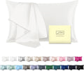 Natural Mulberry Silk Pillowcase for Hair and Skin Queen Size 20"X30" Pillow Case with Hidden Zipper Soft Breathable Smooth Cooling Silk Pillow Covers for Sleeping (Ivory,Queen,1Pcs)