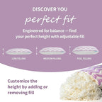 Dreamara Cooling Bed Pillows Queen Size Set of 2 – Adjustable Loft Shredded Memory Foam Pillows for Side, Back & Stomach Sleepers, Supportive & Breathable for Hot Sleepers (Mauve)