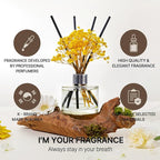 COCODOR Flower Reed Diffuser Set / 6.7oz / Clean Linen/Scent Diffuser with Sticks Home Fragrance Reed Diffuser for Bathroom Shelf Decor