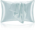 BEDELITE Satin Pillowcase for Hair and Skin, Super Soft and Cooling Similar to Silk Pillow Cases 2 Pack with Envelope Closure, Gift for Women Men(20"x30" Queen Size, Stone Blue)