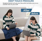 L'AGRATY Weighted Lap Pad 7lb: Small Weighted Blanket for Adults - Cooling, Portable Travel - Washable All-Season (29" x 24")