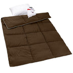 ZPECC Toddler Down Alternative Comforter, 39x47 Hypoallergenic Baby Blanket Quilt, Soft Breathable Lightweight All Season Kids Duvet Insert for Crib Stroller Cot Daycare, Brown