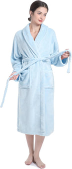 Plush Soft Robes for Women, Premium Fleece Womens Robe Cozy Warm Bathrobe