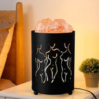 Shineled Himalayan Salt Lamp, Natural Crystal Salt Rock Lamp, Body Art Salt Lamp, Wired Dimmable Salt Crystal Lamp, for Meditation, Home Décor & Gifts