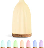 SALKING Essential Oil Diffuser, 100ml Aromatherapy Diffusers with Adjustable Mist Mode Timer Setting, Ultrasonic Diffusers for Essential Oils, Warm White Lights, 7 LED Colors, for Office Home
