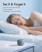 Sound Machine Flowtune White Noise Machine for Baby Adults, Mini Portable Sound Machine for Travel, 6H Timer, 18 Soothing Sleep Sounds Gift (Misty Blue)