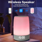 Teen Sound Machine White Noise Machine with 32 Soothing Sounds, Bluetooth Speaker Alarm Clocks for Bedrooms with Wake up Light, Night Light for Kids, Gifts for Teenage Girls Boys Women