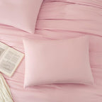 WRENSONGE Queen Comforter Set - 3 Pieces Prewashed Soft Pink Comforter Soft Lightweight for All Seasons,Down Alternative Comforters Queen Size with 2 Pillow Shams