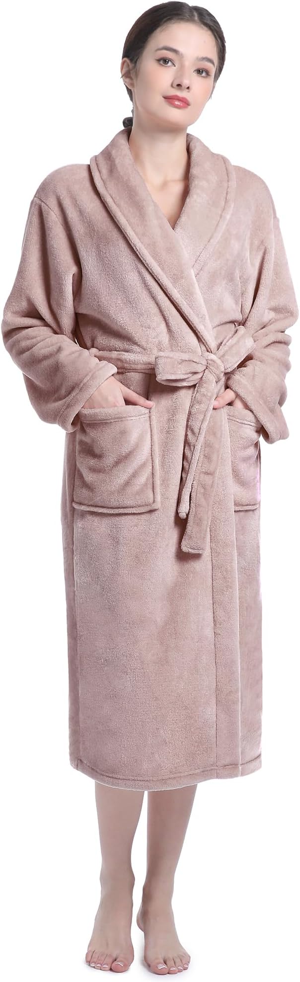 Plush Soft Robes for Women, Premium Fleece Womens Robe Cozy Warm Bathrobe