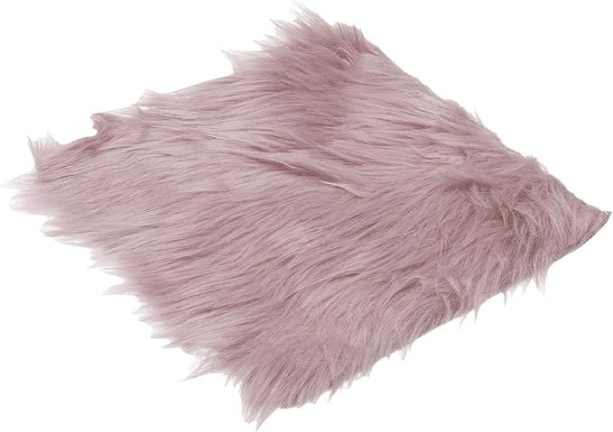 PATIKIL 12" Locker Rug, Small Area Rug Mini Faux Fur Rugs Small Locker Carpet Soft Fluffy Tiny Photography Props Square for Nail Photo Tabletop Background Picture Decoration, Purple