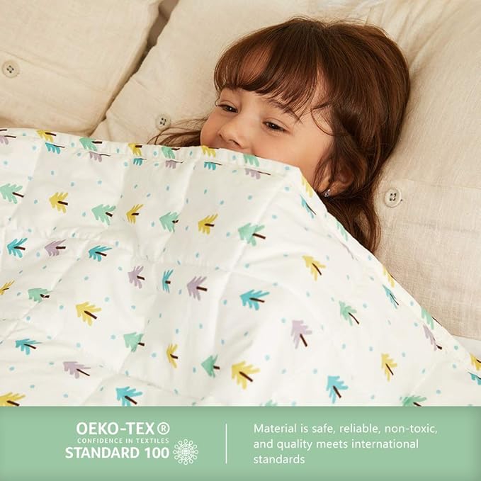 Weighted Idea Weighted Blanket for Adults (Tree,41"x60",7lbs) Cooling Breathable Heavy Blanket with Premium Glass Beads All-Season Soft Thick Comfort