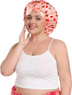 Double Layer Satin Bonnet with Detachable Eye Mask Night Cap for Curly Braids Hair Reduces Frizz Locks in Moisture
