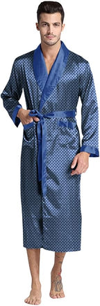 Mens Silky Satin Robe
