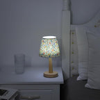 WSYEAR Flowers Cute Small Table Lamp, Boho Floral Table Lamps for Bedroom, Bedside Small Table Lamp for Small Space, Farmhouse Mini Table Lamp for Bedroom, Living Room