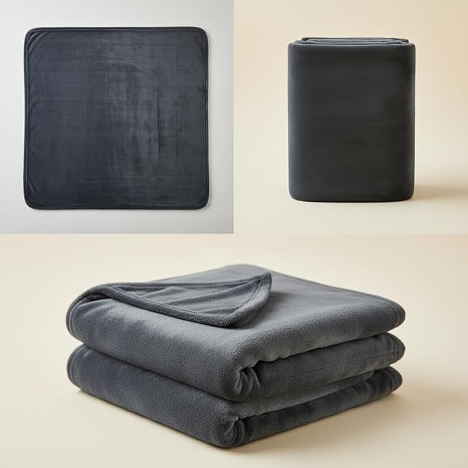 Fleece Blanket Full/Queen - 80x90 Inch Lightweight & Buttery-Soft Throw for Bed, Sofa, Camping | 300GSM Cloud-Touch Microfiber | Cozy Essentials for Travel & Movie Nights, (Alloy)