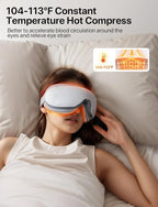 ALLJOY Eye Massager with Heat, Mothers Day Gifts for Women Men, Bluetooth Music Sleep Mask for Migraine Relief, Eye Strain, Dark Circles & Dry Eyes