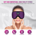 MUSICOZY Sleep Headphones Bluetooth 5.4 Headband Sleeping Headphones Sleep Mask, Wireless Music Eye Mask Sleep Earbuds for Side Sleeper Men Women Cool Tech Gadget Unique Gift Office Travel, Pack of 2