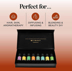 Pure Essential Oil Set for Diffuser - Aromatherapy Essential Oils for Diffusers for Home Travel and Self Care with High Grade Essential Oils for Hair Skin and Nails - Oil Diffuser Essential Oils Set
