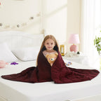 L'AGRATY Weighted Blanket - 36"x48" 5lbs Cooling Breathable Heavy Blankets Microfiber Material with Glass Beads for Adult All-Season Summer Fall Winter Soft Thick Comfort