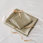 BEDELITE King Size Sheets Set, Luxury Soft Taupe Satin Sheets for Hair and Skin, Similar to Silk Bed Sheets Set 4 Pieces with 1 Deep Pocket Fitted Sheet, 1 Flat Sheet, and 2 Pillowcases