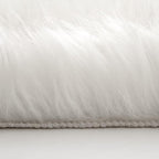 MIULEE Fluffy Rug Soft Shaggy Faux Fur Area Rug Luxury Plush Cloud Shape Carpet for Christmas Decor Bedroom Living Room Sofa Chair 2 x 3 Feet, White