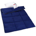 ZPECC Toddler Down Alternative Comforter, 39x47 Hypoallergenic Baby Blanket Quilt, Soft Breathable Lightweight All Season Kids Duvet Insert for Crib Stroller Cot Daycare, Blue Stripe